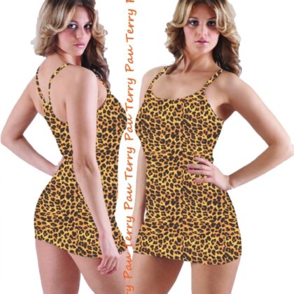 Kalbinle KB101204 Leopar Tank Top Elbise