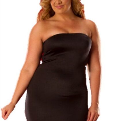Büyük Beden Strapless Mini Elbise Tsec031043