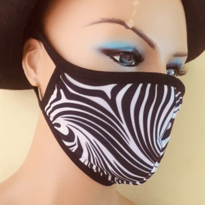 Zebra Desen Yıkanabilir Maske