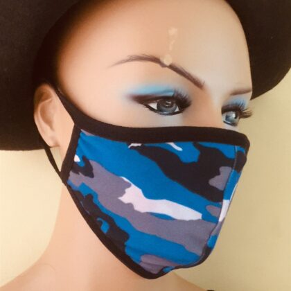 Mavi Kamuflaj Maske