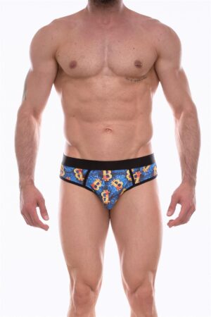 Kalbinle Erkek Desenli Jockstrap Çamaşır