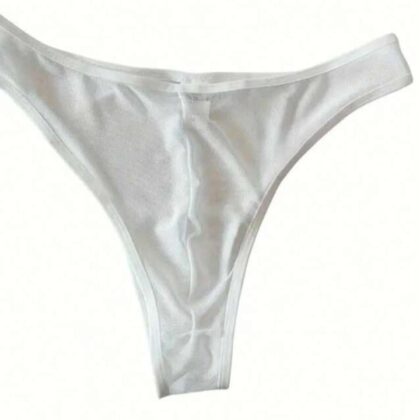 Erkek Biyeli Beyaz Transparan Brazillian Slip