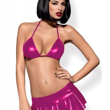 Kalbinle Fantezi Pembe Mini Etekli Seksi SütyenTakım Seksi İç Giyim TG279094