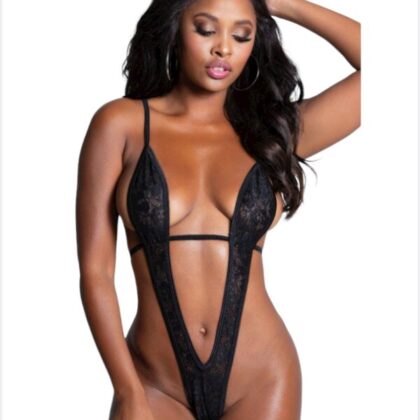 Kalbinle Fantezi Seksi Siyah Dantel Mikro Bayan Babydoll İç Giyim TG2710113-5