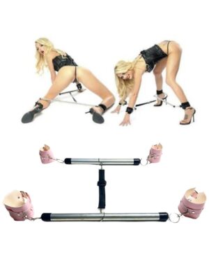 Kalbinle Fantezi Pembe Deri Seksi Borulu Yatak Kelepçesi TG275383