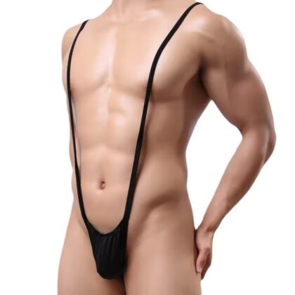 Kalbinle Fantezi Lastikli Siyah Erkek String – Tanga TG274616