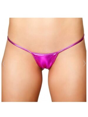 Kalbinle Büyük Beden Fantazi Pembe Lame Stirng - Tanga TG271287-B