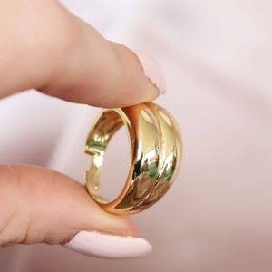 Metal Gold Renk Ayarlamalı Kadın Yüzük BYK1549