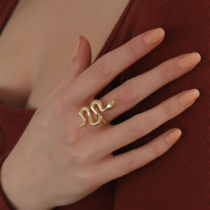 Ayarlanabilir Gold Renk Yılan Yüzük BYK2254