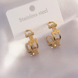 Çelik Gold Renk Tifanny Zincir Model Kadın Küpe BKP6933