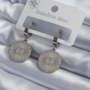 316L Çelik Gümüş Renk İşleme Detay Kadın Küpe BKP7929