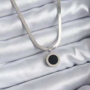 316L Çelik Gümüş Renk İtalyan Zincir Model İşleme Detay Kadın Kolye BKO7866