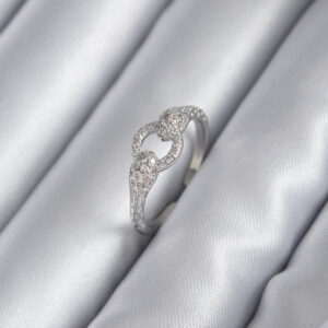 Pirinç Gümüş Renk Zirkon Taşlı Yılan Model Kadın Yüzük BYK2922