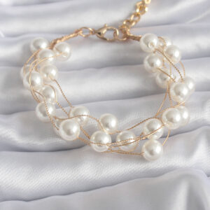 Gold Renk İnci Model Kadın Bileklik BB5745