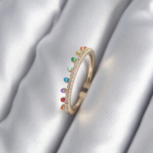 Pirinç Gold Renk Zirkon Taş Detay Kadın Yüzük BYK2997