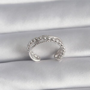 Pirinç Gümüş Renk Kadın Yüzük BYK3030