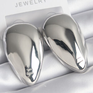 Pirinç Gümüş Renk Badem Model Kadın Küpe BKP8546