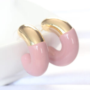 CCB Gül Kurusu Gold Çift Renk Küpe BKP8872