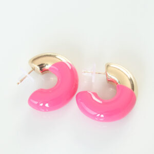 CCB Pembe Gold Çift Renk Küpe BKP8877