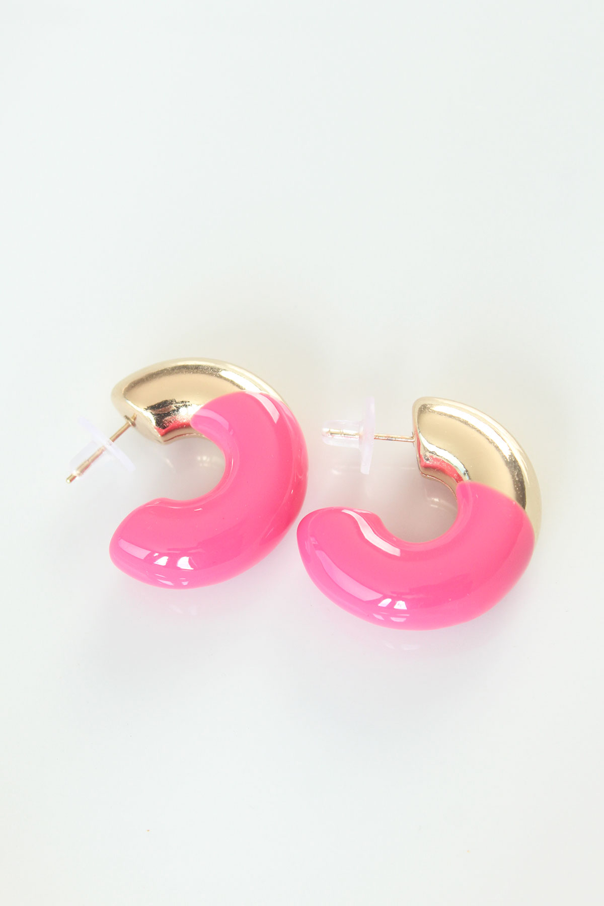 CCB Pembe Gold Çift Renk Küpe BKP8877