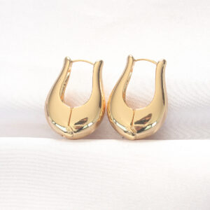 Pirinç Gold Renk Bombeli Küpe BKP8878