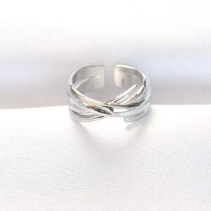 Kalın Silver Renk Ayarlanabilir Yüzük BYK3102