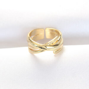 Kalın Gold Renk Ayarlanabilir Yüzük BYK3103