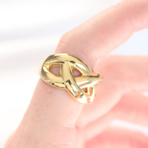 Düğüm Model Gold Renk Ayarlanabilir Yüzük BYK3126