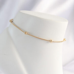 Kalbinle 316L Çelik Gold Renk Minimal Topçuk Model Halhal HH1625