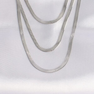 316L Çelik İtalyan Zincir Gümüş Renk Çoklu Kolye BKO8698