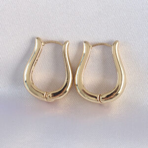 Pirinç Gold Renk İçi Boş Gül Küpe BKP8976