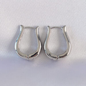 Pirinç Gümüş Renk İçi Boş Gül Küpe BKP8977