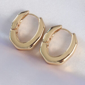 Pirinç Gold Renk Kalın Kemik Model Küpe BKP8980