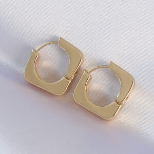 Pirinç Gold Renk Kare Küpe BKP8986