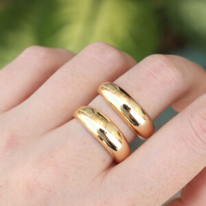 Pirinç Gold Renk Ayarlanabilir Şerit Yüzük BYK3172