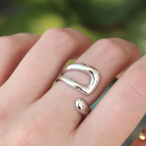 Pirinç Gümüş Renk Ayarlanabilir Yüzük BYK3175