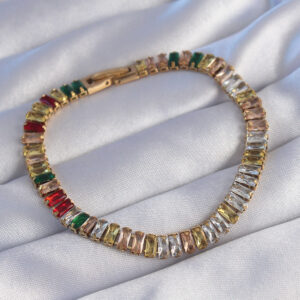 316L Çelik Gold Renk Renkli Su Yolu Tasarımlı Bileklik BB6103