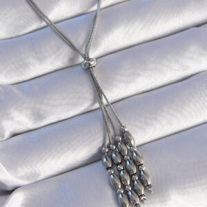 316L Çelik Gümüş Renk Boyu Ayarlanabilir Sallantılı Model Kolye BKO8886