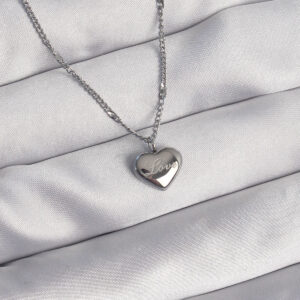 316L Çelik Gümüş Renk Kalp Model Love Kolye BKO8932