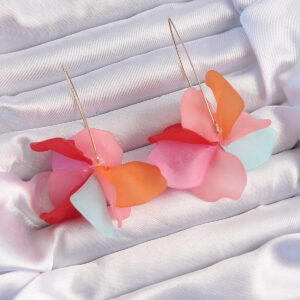 Pirinç Karışık Soft Renkli Flora Küpe BKP9260