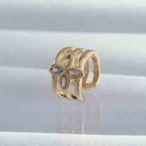 Pirinç Gold Renk Yonca Earcuff Küpe BKP9331