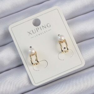 Xuping Gold Renk İnci Taşlı Halka Küpe BKP9386