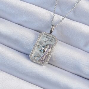 316L Çelik Zincir Gümüş Renk Zirkon Taşlı Yüz Figürlü Tarot Kolye BKO9240