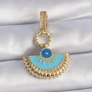 Pirinç Gold Renk Nazar Boncuklu Ajda Charm BC1010