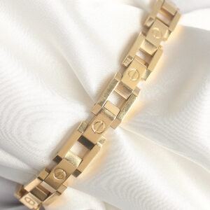 316L Çelik Gold Renk Unisex Bileklik BB6497