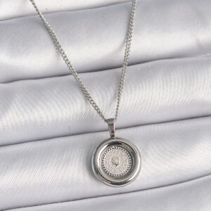 316L Çelik Gümüş Renk Zincir Gümüş Renk Altın Model Kadın Kolye BKO9571