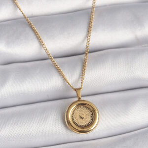 316L Çelik Gold Renk Zincir Gold Altın Model Kadın Kolye BKO9572