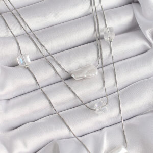 Pirinç Gümüş Renk Ezme İnci Model Çoklu Kadın Kolye BKO9620