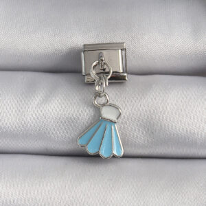 316L Çelik Gümüş Renk Mavi Renk Sallantı Elbise Model Nomination Charm BC1101