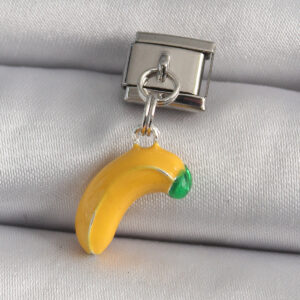 316L Çelik Gümüş Renk Sallantı Muz Model Nomination Charm BC1167